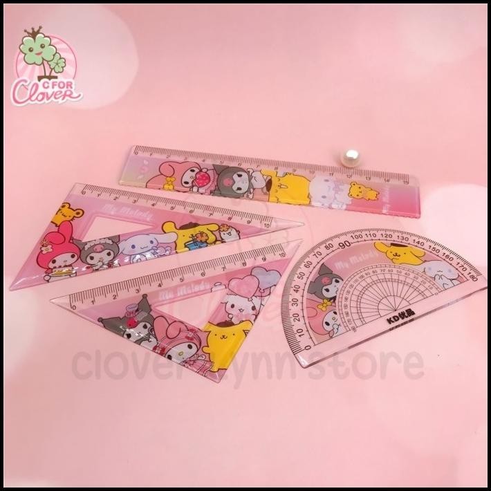 

HOT DEAL CUTE CHARACTERS PENGGARIS SET ISI 4 PCS RULER SET STATIONARY IMUT CUTE !!