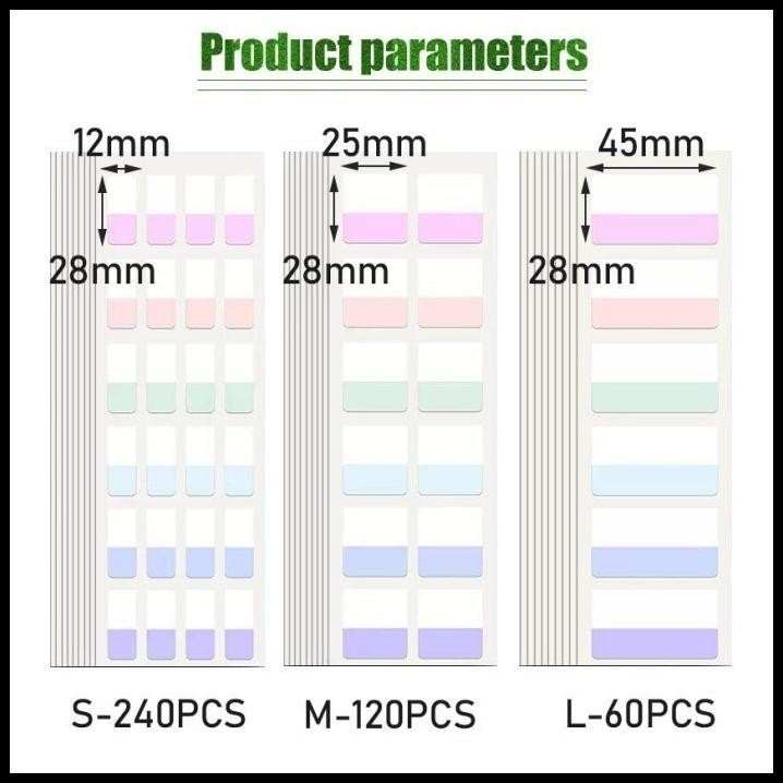 

HOT DEAL STICKY NOTES PAGE MARKER PLASTIK INDEX PENANDA HALAMAN WARNA 240PCS !!!!