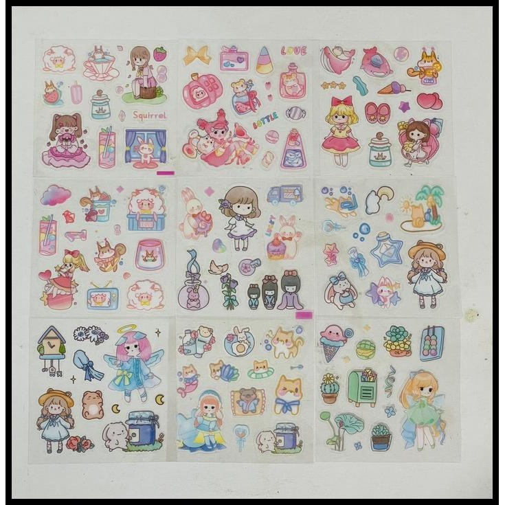 

BEST DEAL 1KOTAK PREMIUM WATERPROOF BOOKS STICKER TEA TIME EDITION 100LEMBAR !!