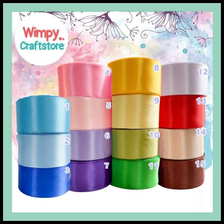 

BEST DEAL PITA SATIN 1.5 INCH BIG BAHAN KERAJINAN TANGAN CRAFT AKSESORIS KADO !!!!