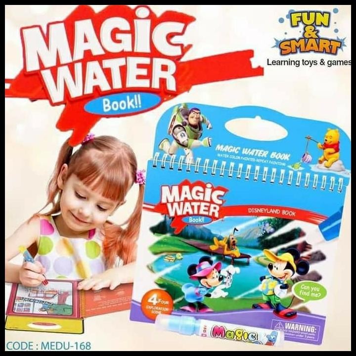 

GRATIS ONGKIR MAINAN EDUKASI ANAK MAGIC WATER BOOK / BUKU GAMBAR CAT AIR !!!!