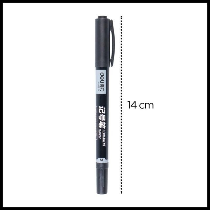 

DISKON DELI PENA SPIDOL HITAM PERMANEN DUAL TIP BLACK MARKER 0.5 1 MM - 6824 !!