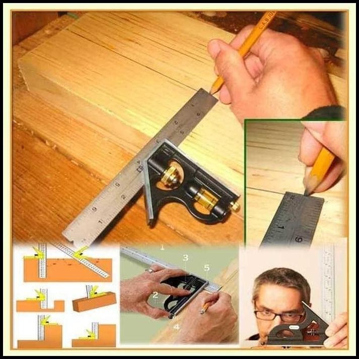 

TERBARU PENGGARIS SIKU WATERPASS 30CM KOMBINASI MISTAR BESI !!