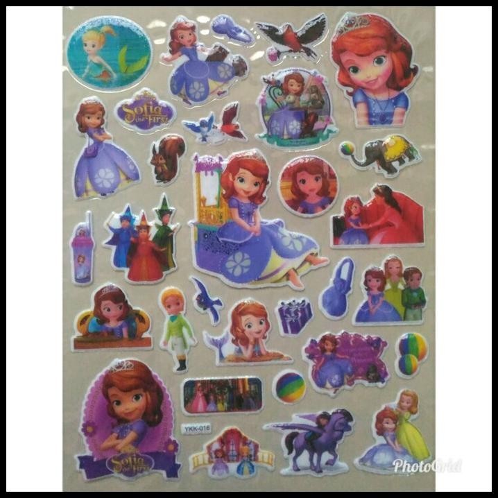 

HOT DEAL STICKER STIKER ANAK TIMBUL KARAKTER SOFIA THE FIRST !!!!!!!