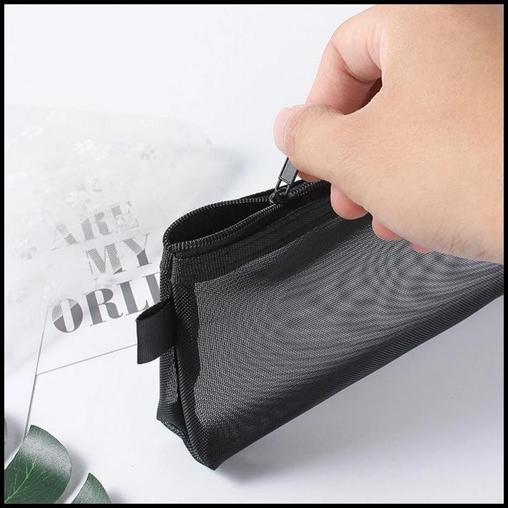 

HOT DEAL TEMPAT PENSIL JARING MESH PENCIL CASE ZIPPER STORAGE Z20 BLACK !!!!!!!