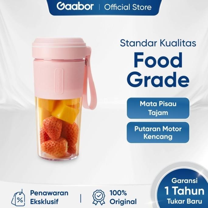 Gaabor Rechargeable Mini Portable Juicer 300ML Blender Jus Mini