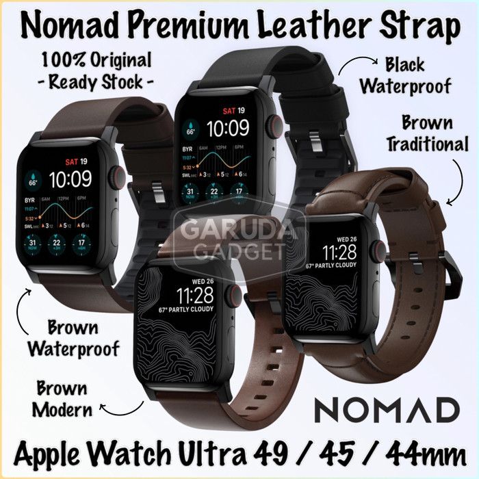 STRAP APPLE WATCH ULTRA 49MM 8 7 45MM NOMAD LEATHER BAND TALI JAM NEW