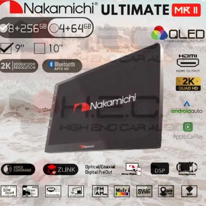 Nakamichi Na-3102I Ultimate Mk Ii 9" Inch Head Unit 8/256 Android Mkii | Otomotif