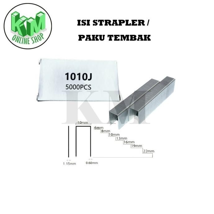 

Isi Straples / Refill Air Strapler 1010J ( 10mm) Tradeboss