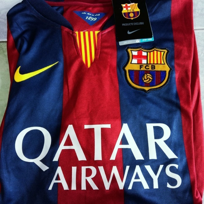 Jersey Barca Retro Barcelona Unicef Home 2015 Ucl Champion Msn Treble