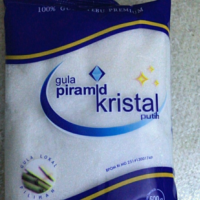

Gula Piramid Kristal 1/2 Kg - Adelineez