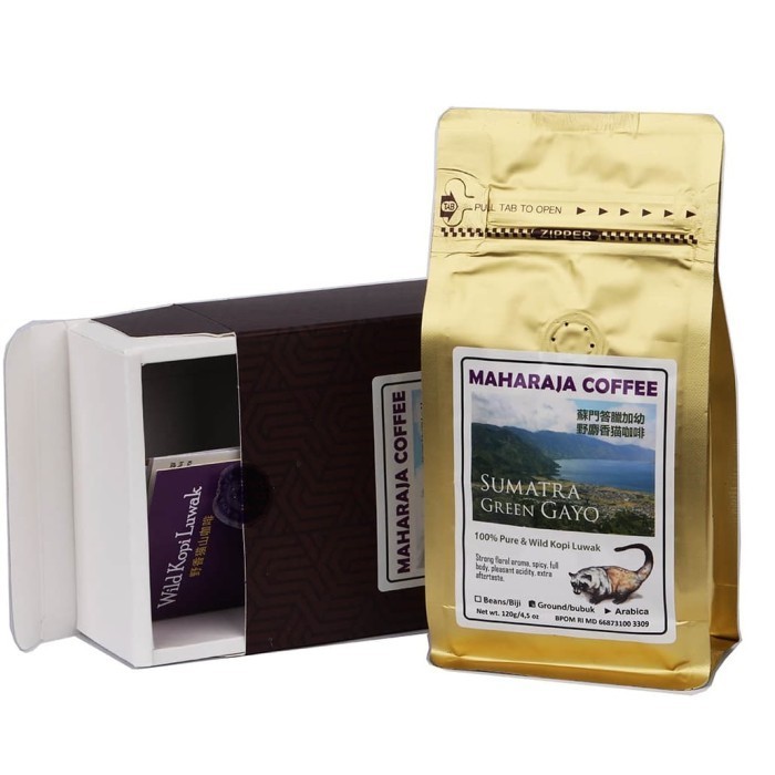 

Kopi Luwak Arabika Gayo 120G Box Wild Pure 100% Fresh Roast Maharaja