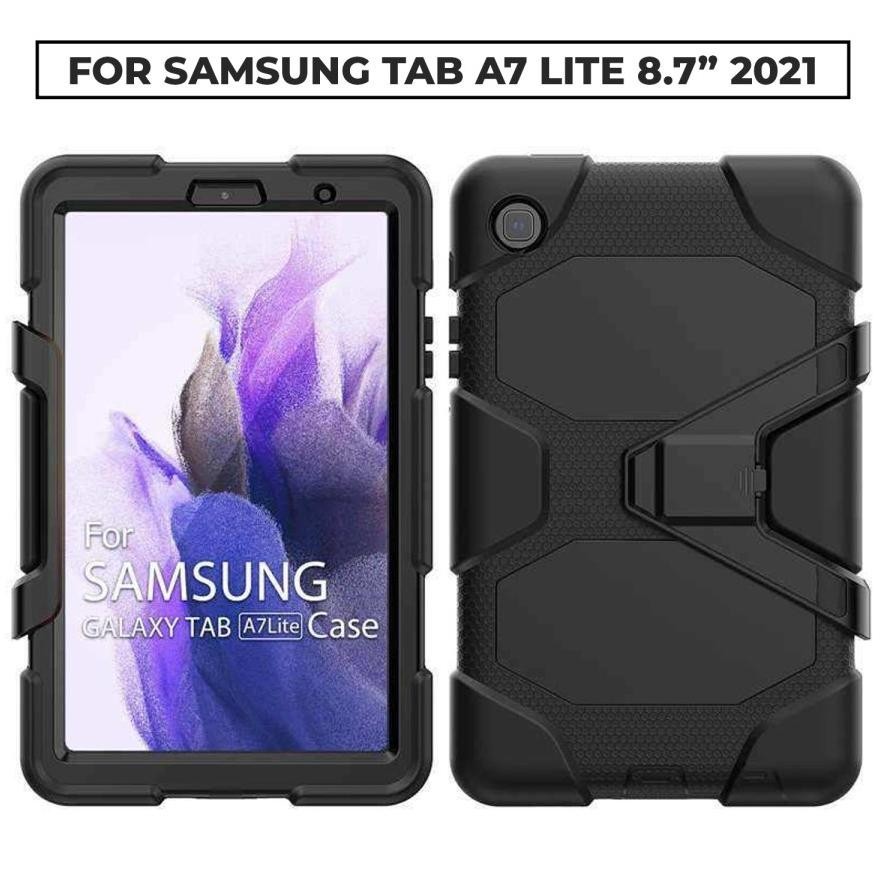 [TERBARU] Samsung Galaxy Tab A7 Lite 2021 T225 rugged armor silicon casing cover