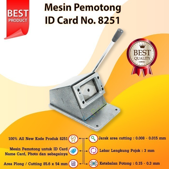

Terlaris Mesin Plong Pemotong ID Card Alat Potong PVC Cutter Instant 85.6x54mm SALE