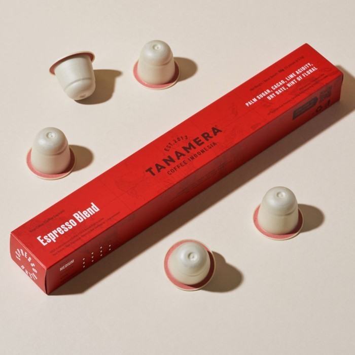 

Ready Tanamera COFFEE Kopi CAPSULE Espresso Blend 55g (10 pieces @5.5g)