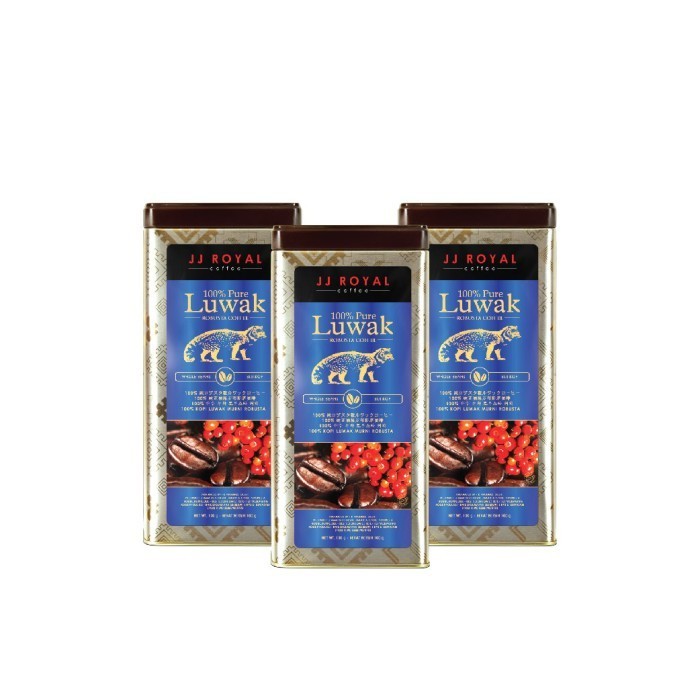 

Ready Bundling 3 JJ Royal Coffee 100% Pure Luwak Bean (Kopi Biji) Tin 100g