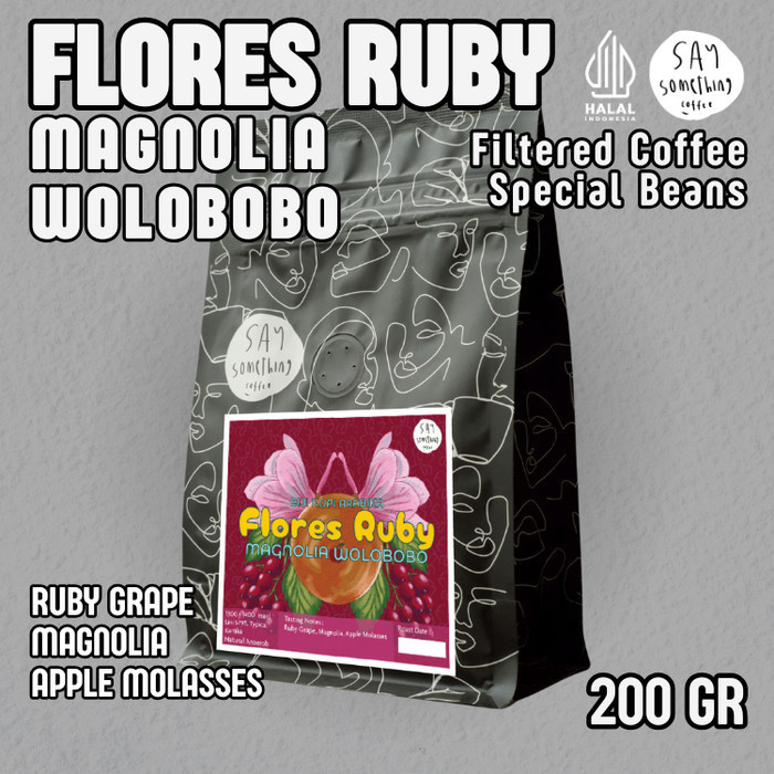 

Ready Biji Kopi Arabika Flores Ruby Magnolia Wolobobo - Filter - 200 gram,Whole Beans