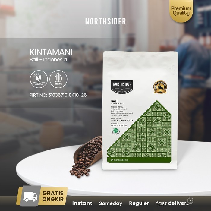 

Ready Northsider Kopi arabika Bali Kintamani Honey Coffee 200g