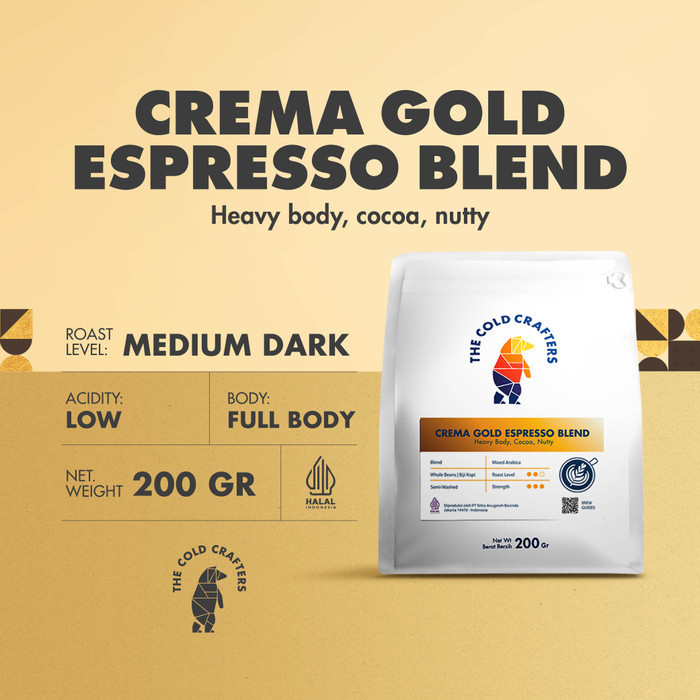 

Ready Crema Gold Espresso Blend Arabica Mix Coffee Arabika Biji Kopi Bubuk