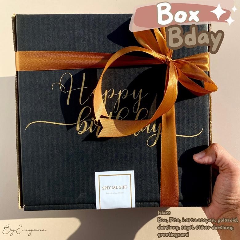 

BOX HAMPERS BIRTHDAY KOTAK KADO ULANG TAHUN HAMPERS GIFT BOX PAKET KOTAK KADO BESAR HITAM PREMIUM KARDUS SET PACKAGING LENGKAP HADIAH ULANG DENGAN PITA KARTU UCAPAN BIRTHDAY COWOK CEWEK ULTAH SET PACKAGING ORIGINAL PRODUK