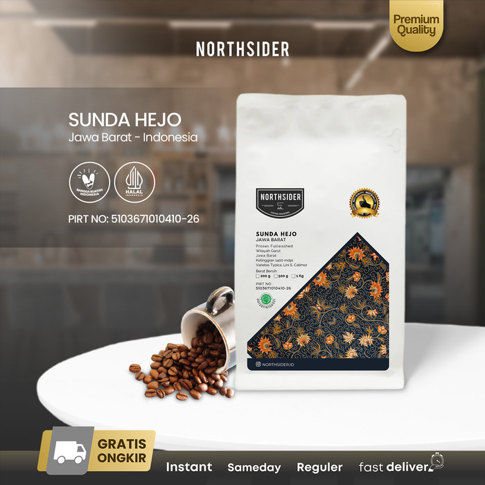 

Ready Northsider Kopi arabika Sunda Hejo fully-washed coffee 500g