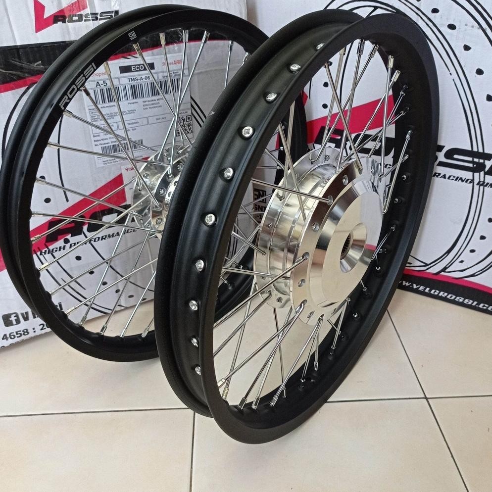 PL Velg Paketan Beat Vario110 Scoppy Genio Sepasang - Velg Rakitan 140x140-17 Jari Jari Ring17 Vario