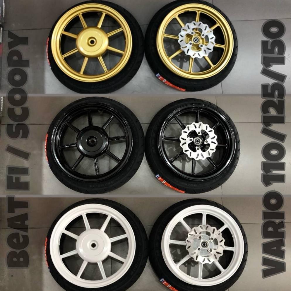 PL Paketan Velg Racing / Palang 8 Vrossi Rossi Venom Comet + Ban Maxxis Diamond MA-3DN Ring 14 + Dis