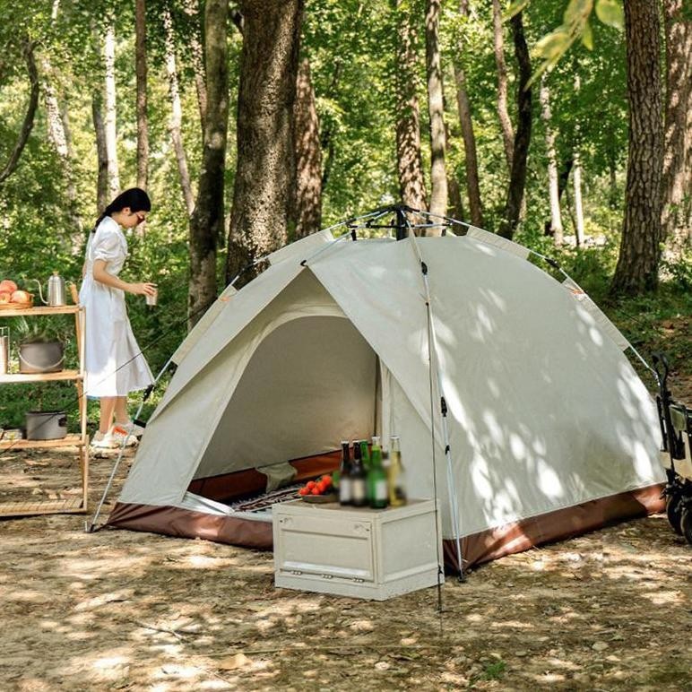 YUI Tenda  camping 2/3/4 orang tenda camping 4 orang doubel layar tenda otomatis tenda double layer 