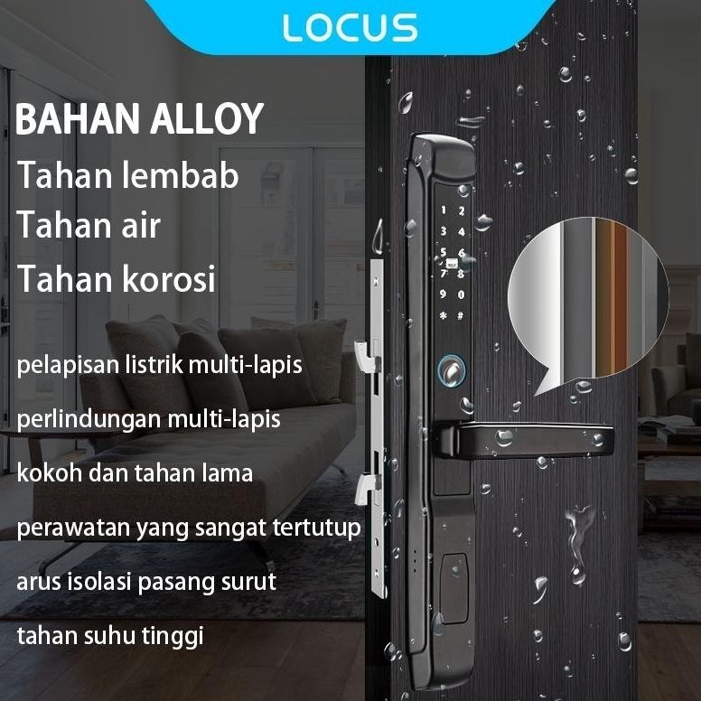 KJH Locus S3 wifi smart door lock kunci pintu geser pintar, kunci pintu kaca pintar, Kunci pintu pin