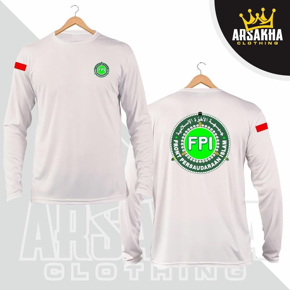 Promo Kemerdekaan Kaos Lengan Panjang Fpi Front Persaudaraan Islam Baru V2 Distro Cotton Combed 30S 