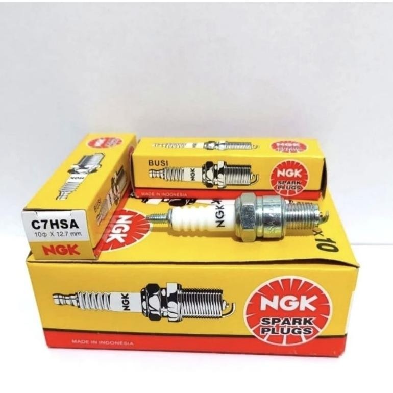 er-23 ISI 10 PC BUSI NGK C7HSA GRAND SUPRA KEPALA PUTIH ANTI JAMUR PER KOTAK ISI 10 PCS Original