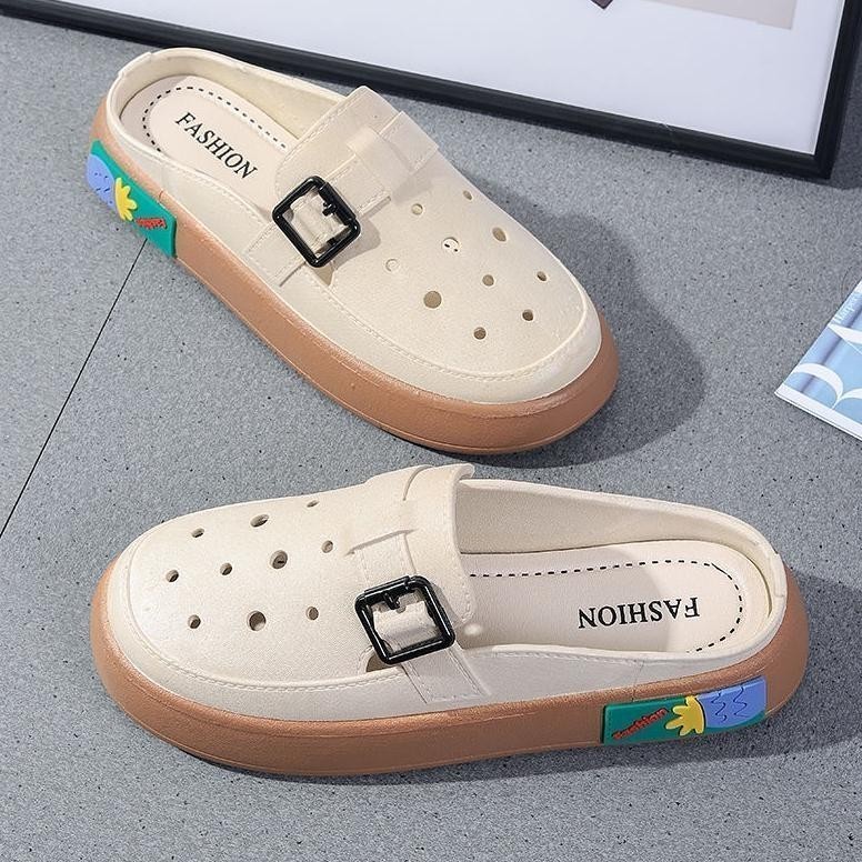 Kekinian Sepatu Sandal Wedges Wanita Jelly Gesper Terbaru 2023 Fbx-4