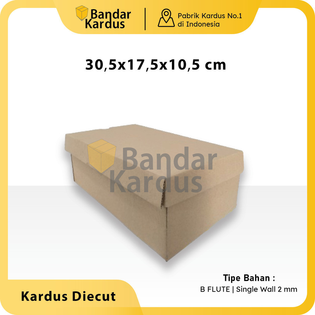 

Box Sepatu Polos | Kardus Diecut Uk 30,5x17,5x10,5 cm 10 pcs KARDUS SEPATU/BOX SENDAL