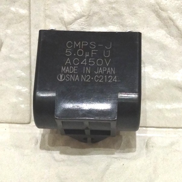Capacitor 5Uf/ 5 Micro Pompa Air Sanyo Type Pw-H137C / Pw-H138 Ori