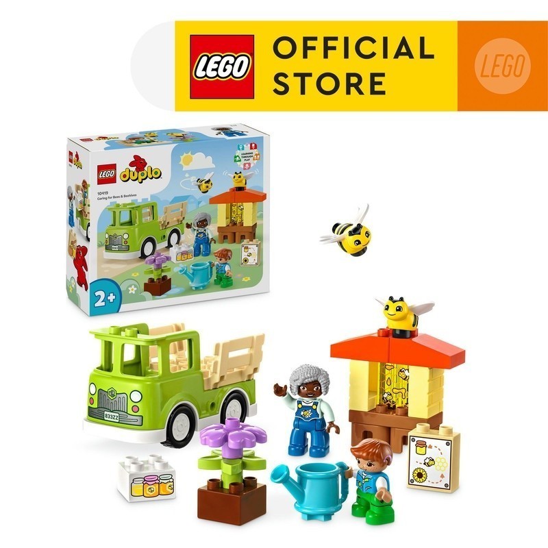 LEGO DUPLO 10419 Caring for Bees & Beehives (22 Pieces), Building Block, Toys, Mainan Block