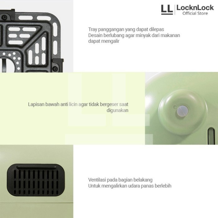 Air Fryer Lock&Lock|Lock N Lock|EJF183 - 5.5 Liter