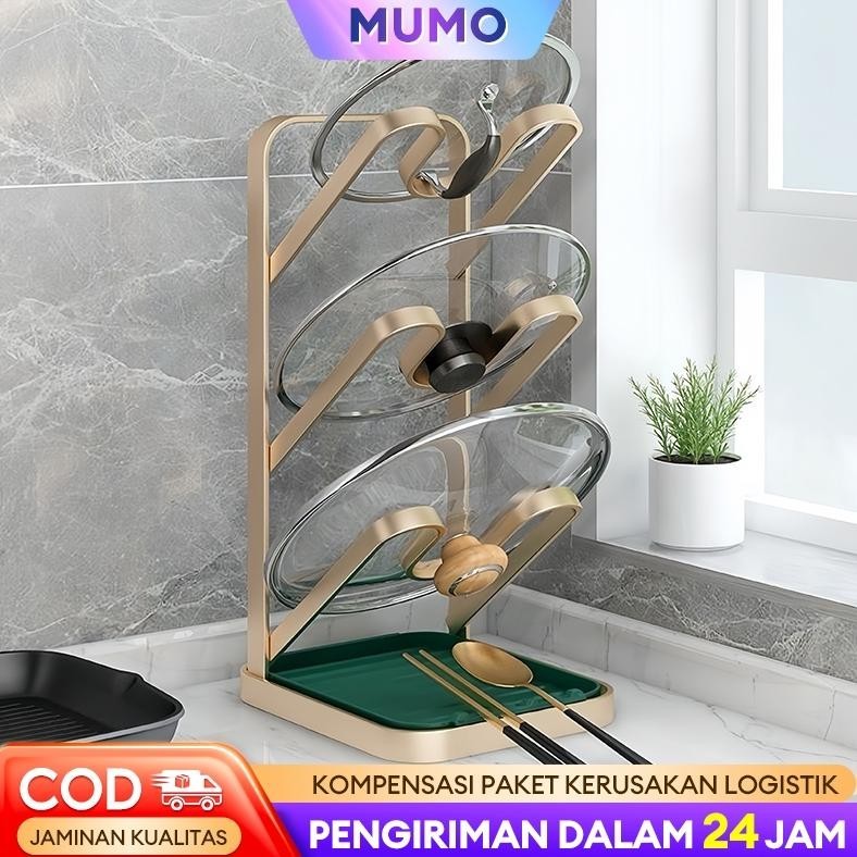 Rak Dapur Stainless Steel Rak Tutup Panci Rak Gantung Panci Berkualitas