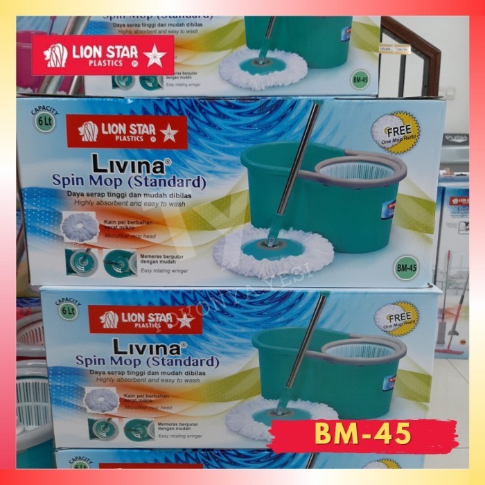 Lion Star Bm-45 Alat Pel Putar / Alat Pel Lantai / Kain Pel