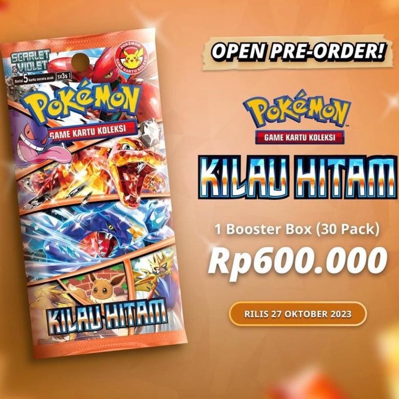 NLD-1419 kilau hitam SV3S booster pack pokemon tcg indonesia card kartu langka original charizard bo