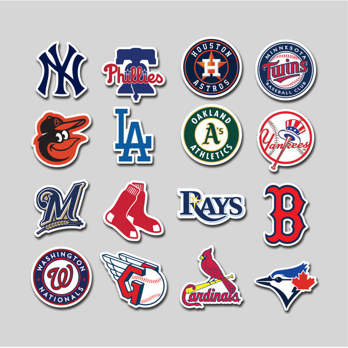 

STICKER PACK MLB TEAM STICKER TUMBLER STIKER LAPTOP KOPER HELM K01