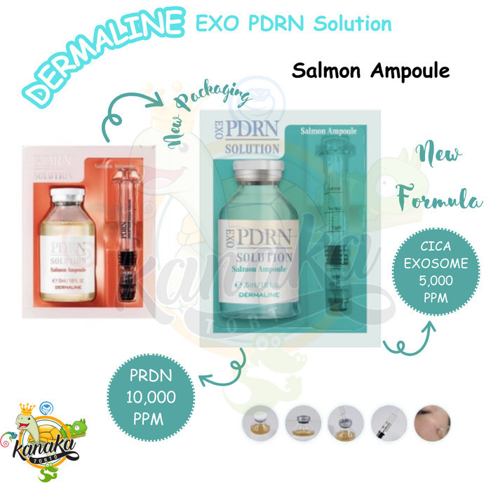 Pdrn Dermaline Solution Dna Salmon Ampoule 35Ml 10000 Ppm Pemudar Flek