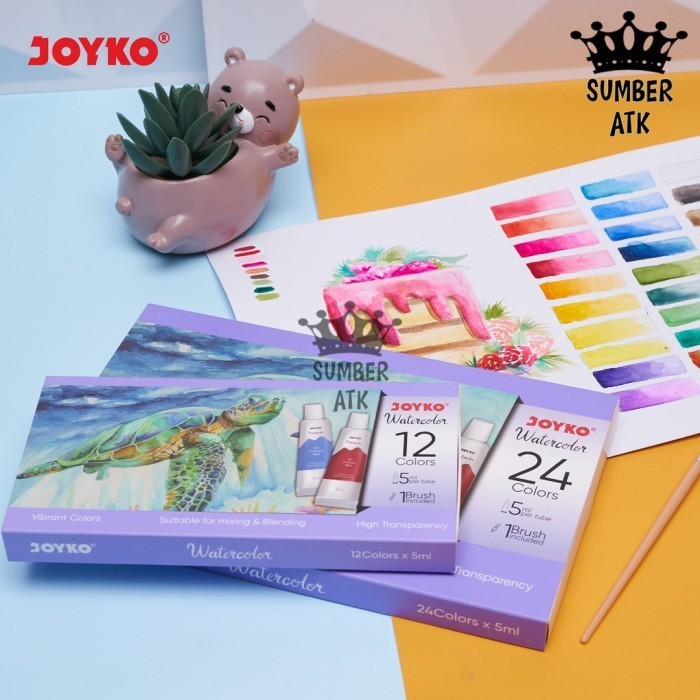 

Watercolor Set Cat Air Joyko WC-4 12 dan 24 warna / WC-4-12 , WC-4-24 K01