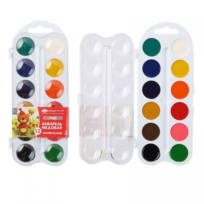 

Nevskaya Palitra Watercolor Set in Plastic Palette - Floret "Tsvetik" K01