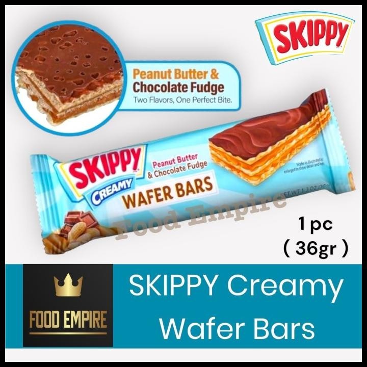 

Skippy Creamy Peanut Butter & Chocolate Fudge Wafer Bar 36 Gram | Usa