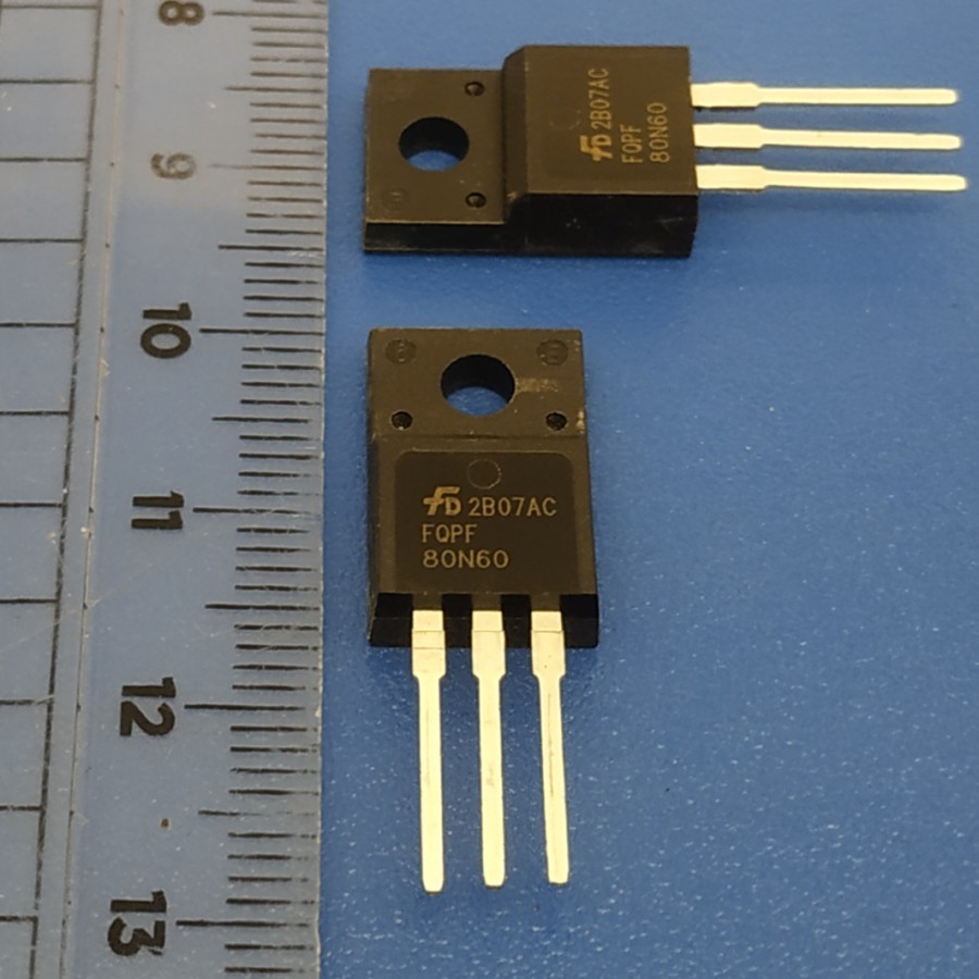 Transistor 80N60 / 80N60 / TR FQPF 80N60 Fairchild mosfet mosfett 80n60 fairchild