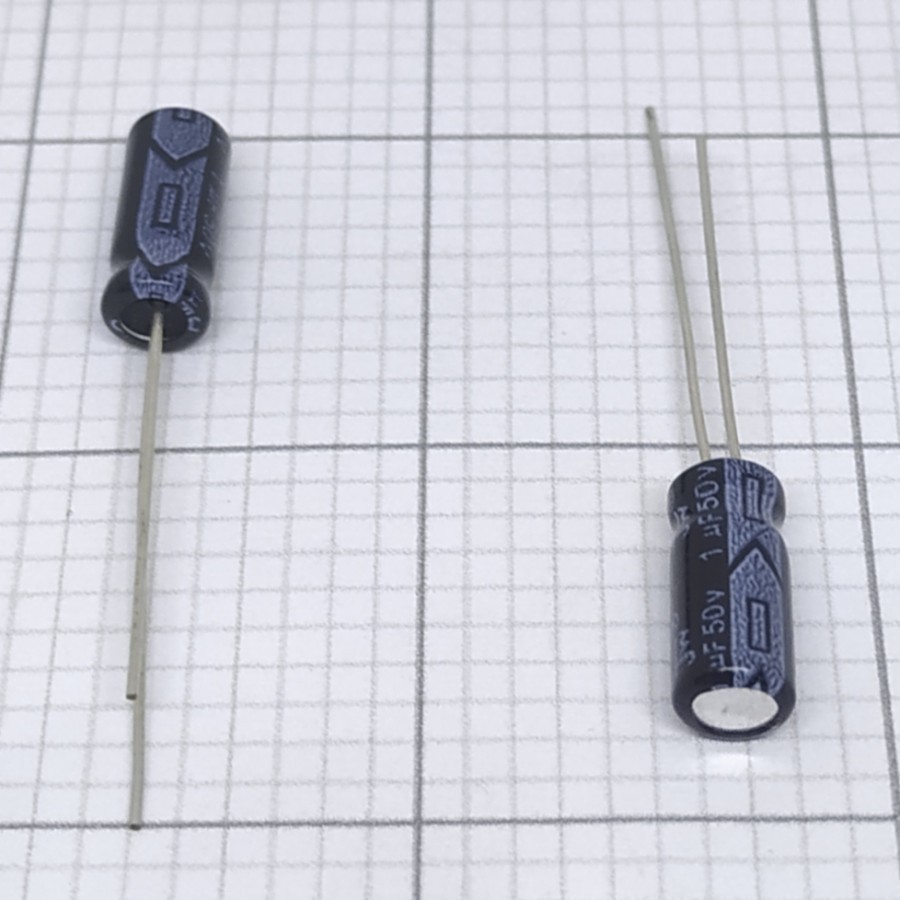 Elco 1uf 50v / Kapasitor Elco 1-50v / Elco 1UF - 50V / Elco 1-50V JW