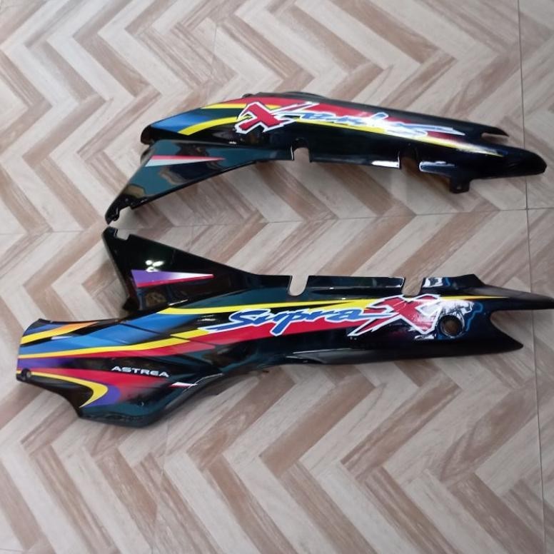 Terbaru Cover Body Belakang Supra X Lama 2003 2004 Hitam Merah Ori Jialing Bahan Model Gading Abs Or