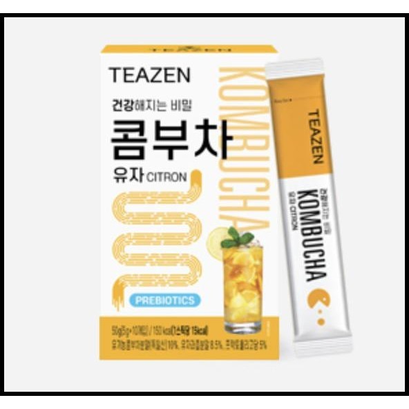 

Teazen Kombucha 50Gr | Healthy Prebiotics Tea 10 Sticks | Teh Detox