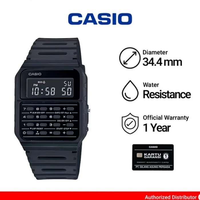 

Jam Casio Kalkulator Ca53Wf / Ca53 / Ca-53Wf-1B Digital Original