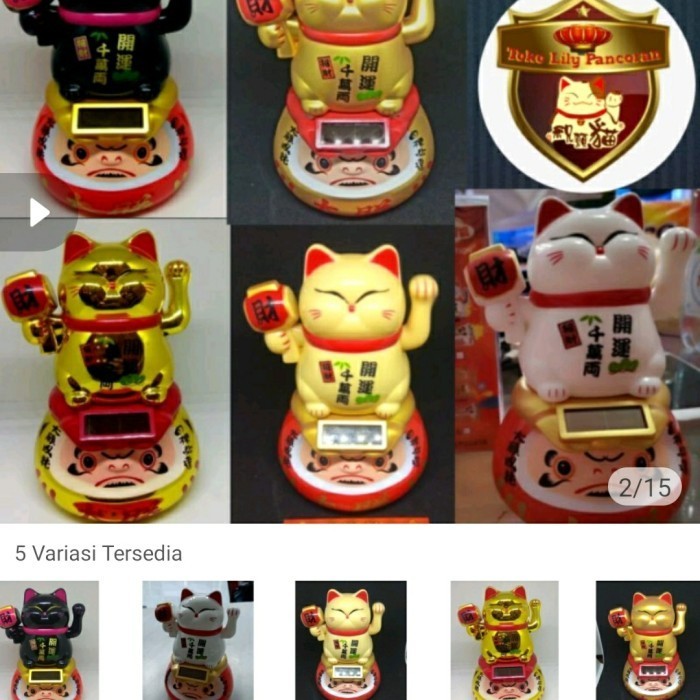 

kucing solar daruma besar/lucky cat jepang besar K01
